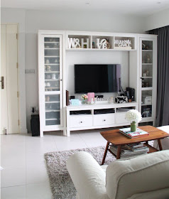 Salón con muebles Hemnes de Ikea