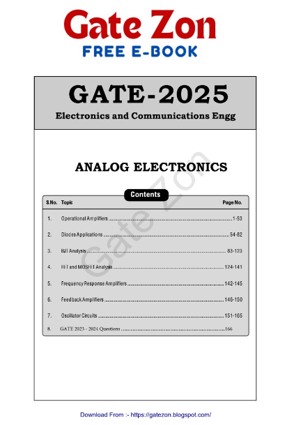 GATE ECE Previous Year Question With Solution  - Analog Electronics (1987 -2024)