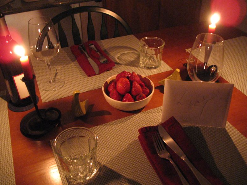 valentines day dinner table set decoration 2014