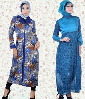 Busana tunik batik panjang