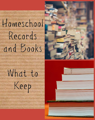 Homeschool Records and Books - What to Keep (The Homeschool Post) on Homeschool Coffee Break @ kympossibleblog.blogspot.com - Making decisions about what to keep for homeschool records, completed work, and used curriculum