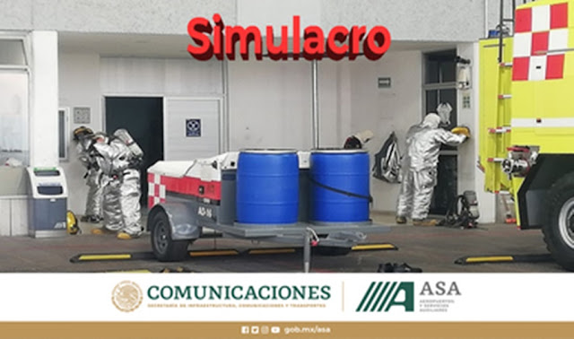 El Aeropuerto Internacional de Puebla realizará la práctica: “Incendio Estructural de Aeronave”