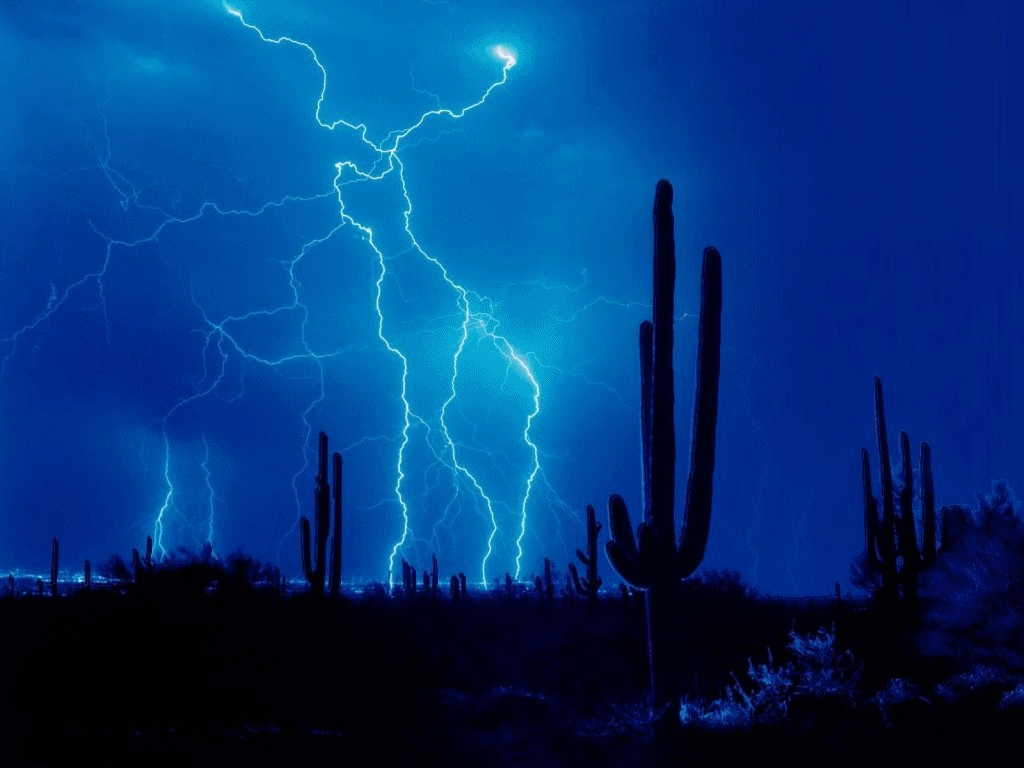 Blue Lightning Storm
