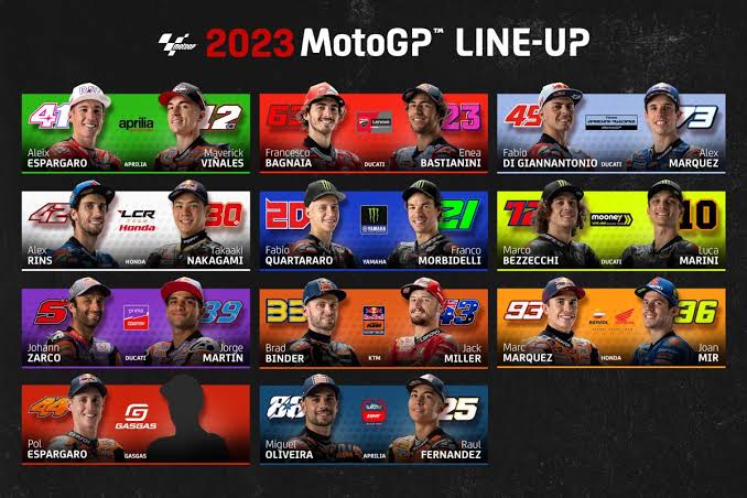 Line Up Pembalap MotoGP 2023
