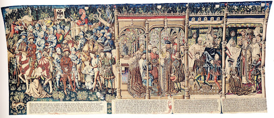 Imagen: Tapiz de las “Las justicias de Trajano y Herkinbald”. Van der Weyden.