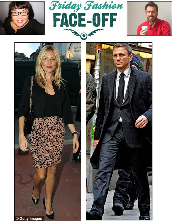 Friday Fashion Face-Off: Sienna Miller v Daniel Craig But Not in Layer Cake