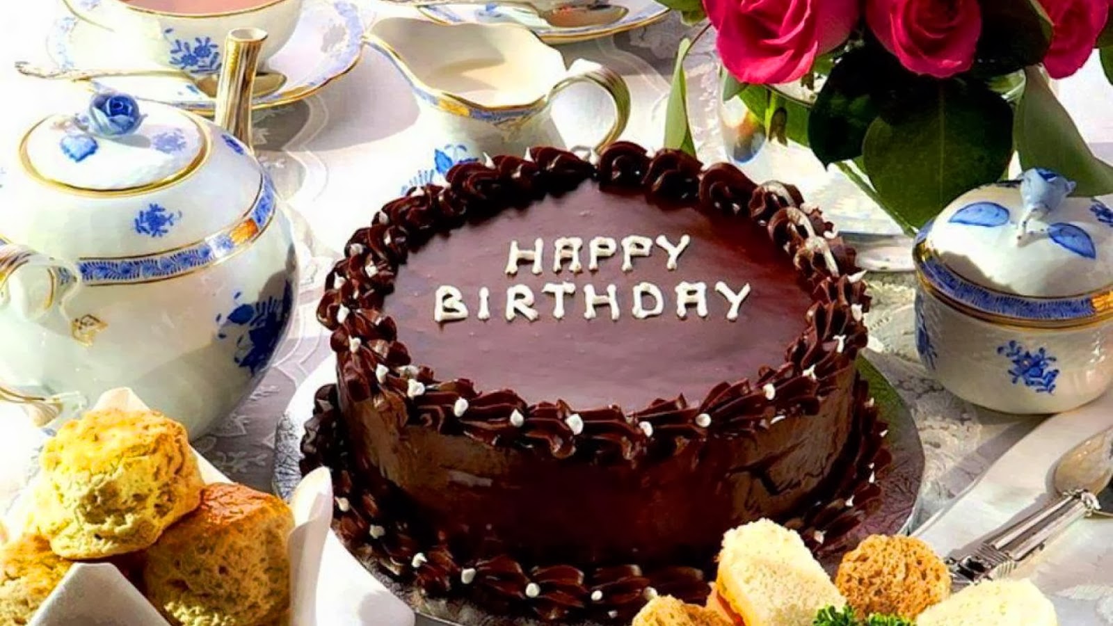 Happy Birthday Chocolate Cake Wallpaper HD