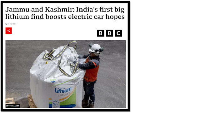 jammu and kashmir india first big lithium find boots electric car hopes