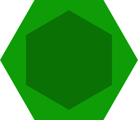 Green hexagon with dark color in the center 2