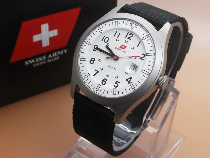 Jam Tangan Original Swiss Army 1881G (White Dial Silver With Date)