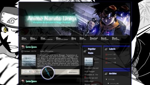 7 Free Blog Templates Version Naruto