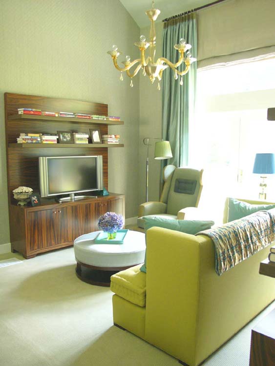  Dekorasi  Ruang Tamu Moden Tema Hijau Green Living Room 