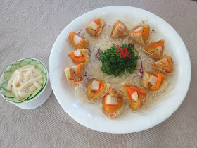 Deep fried chempedak and scallop