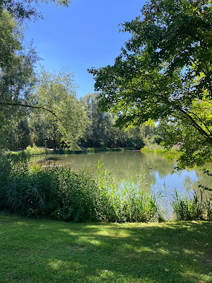 ミュンヘン工科大のGarchingキャンパス中庭の池