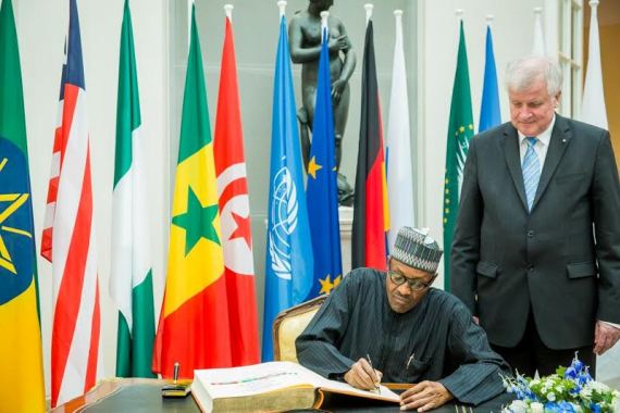 President Buhari at the G7 summit in Germany.