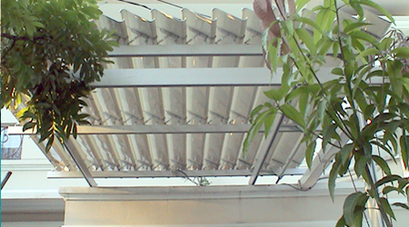  atap  louvre atap  buka  tutup  atap  canopy atap  Aluminium 