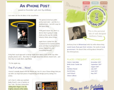 Anthony Casey, Excellent Blog Designs