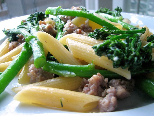 Penne with Spicy Sausage and Broccolini Recipe