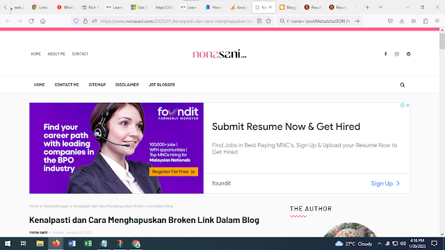 Cara Semak dan Memperbaiki Serta Hapus  Broken Links di Web/blog