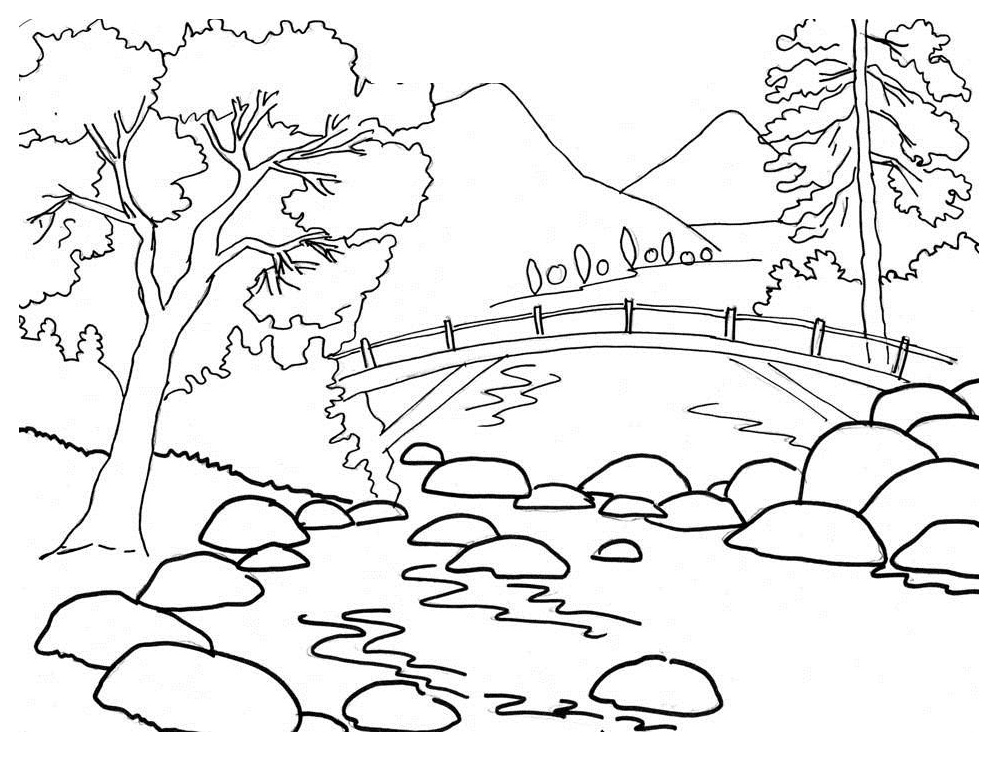 Adult Coloring For Nature Page Dibujos Para Colorear 