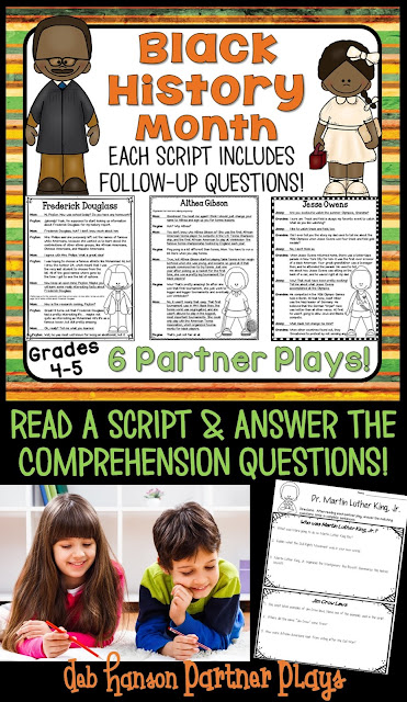 Black History Month Partner Plays for upper elementary classrooms! Great for building fluency and recognizing the contributions of African Americans throughout history!