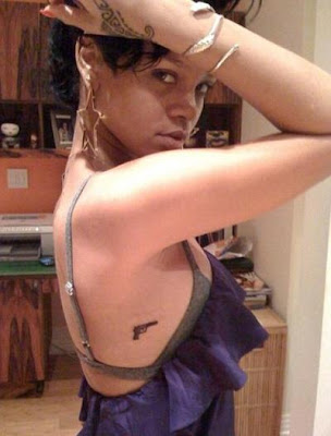 rihanna tattoos gun. girlfriend rihanna tattoos