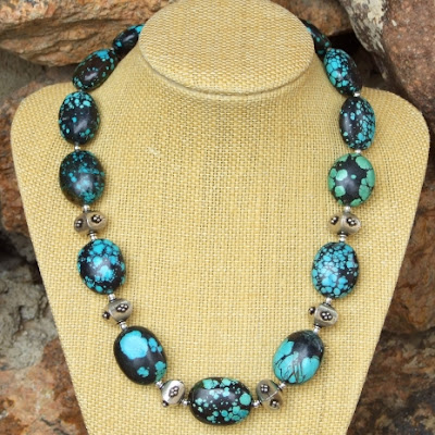 turquoise and sterling silver southwest necklace