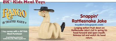 Burger King Rango Toys 2011 - Snappin' Rattlesnake Jake