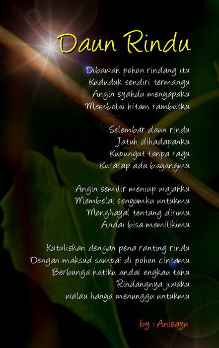 PUISI CINTA BY ANISAYU Kumpulan Puisi Cinta Romantis 