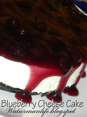 WATIERMANLIFE: Blueberry Cheese Cake.Non-Bake jer!!