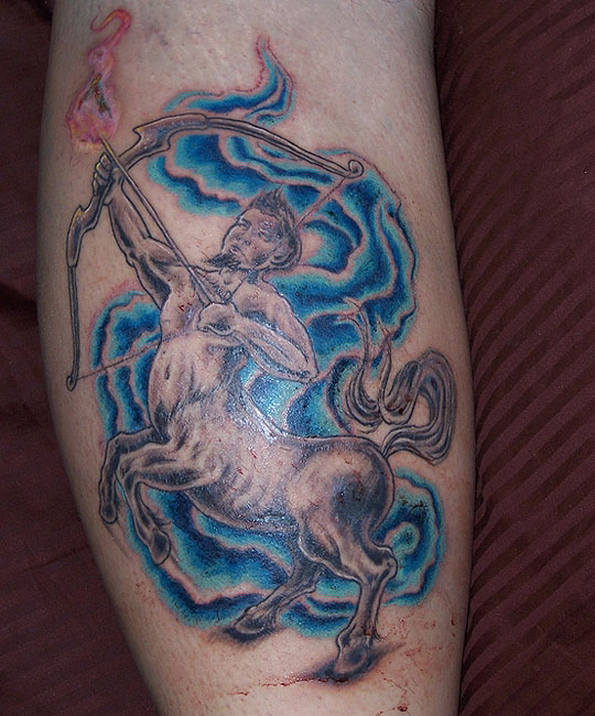 sagitarius symbol of zodiac tattoo
