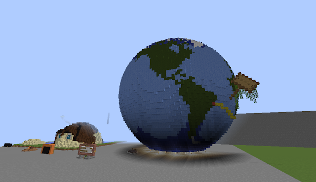 Earth made in Minecraft
