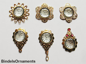 Estes relógios de paredes são feitos com peças para bijuteria