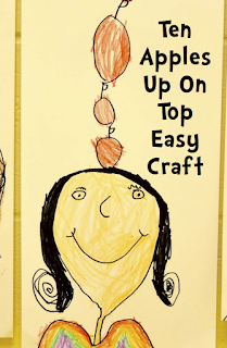 Dr. Seuss Ten Apples Up On Top simple craftivity. This Dr. Seuss craft will inspire your little readers. Click for directions for this simple Dr. Seuss craft project. 