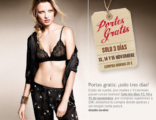 Portes Gratis Women Secret noviembre 2012