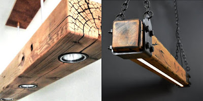 Lámparas de techo hechas de madera