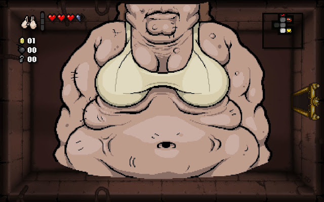 The disgusting fat looking body of mom, the last boss.