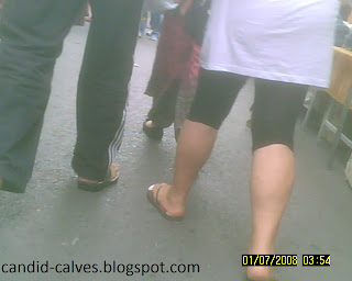 candid muscular calves