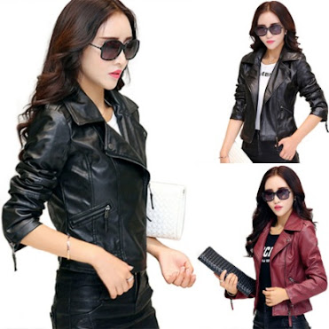 Gambar Jaket Kulit Wanita Modern