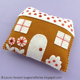 felt gingerbread house