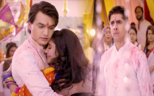 Kartik shows right over Naira applies color of love on holi in Yeh Rishta Kya Kehlata Hai