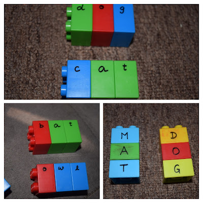 Alphabet Learning Activity with Mega Blocks