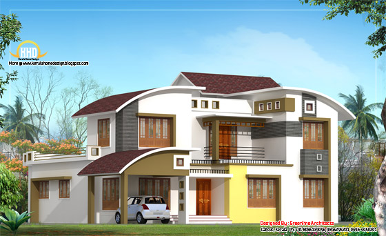 Modern contemporary home design - 265 Square meter (2850 Sq. Ft.)- February 2012