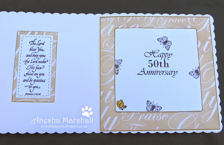 Crafting Queen  50th  Wedding  Anniversary  card 