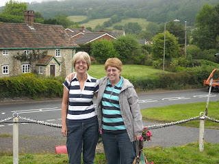 Two women in a rural setting in Devon, UK