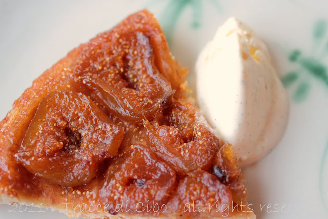 tarte tatine fichi, creme fraiche