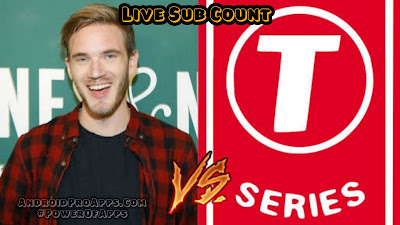 PEWDIEPIE VS T-SERIES live sub count