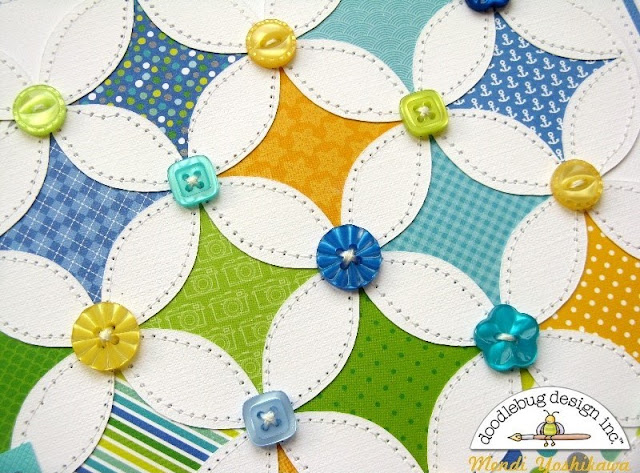 Doodlebug Design: Inspired by Pinterest Cathedral Style Quilt Scrapbook Layout by Mendi Yoshikawa