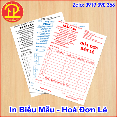 In Hoá Đơn 2,3 Liên Bến Cát Bình Dương