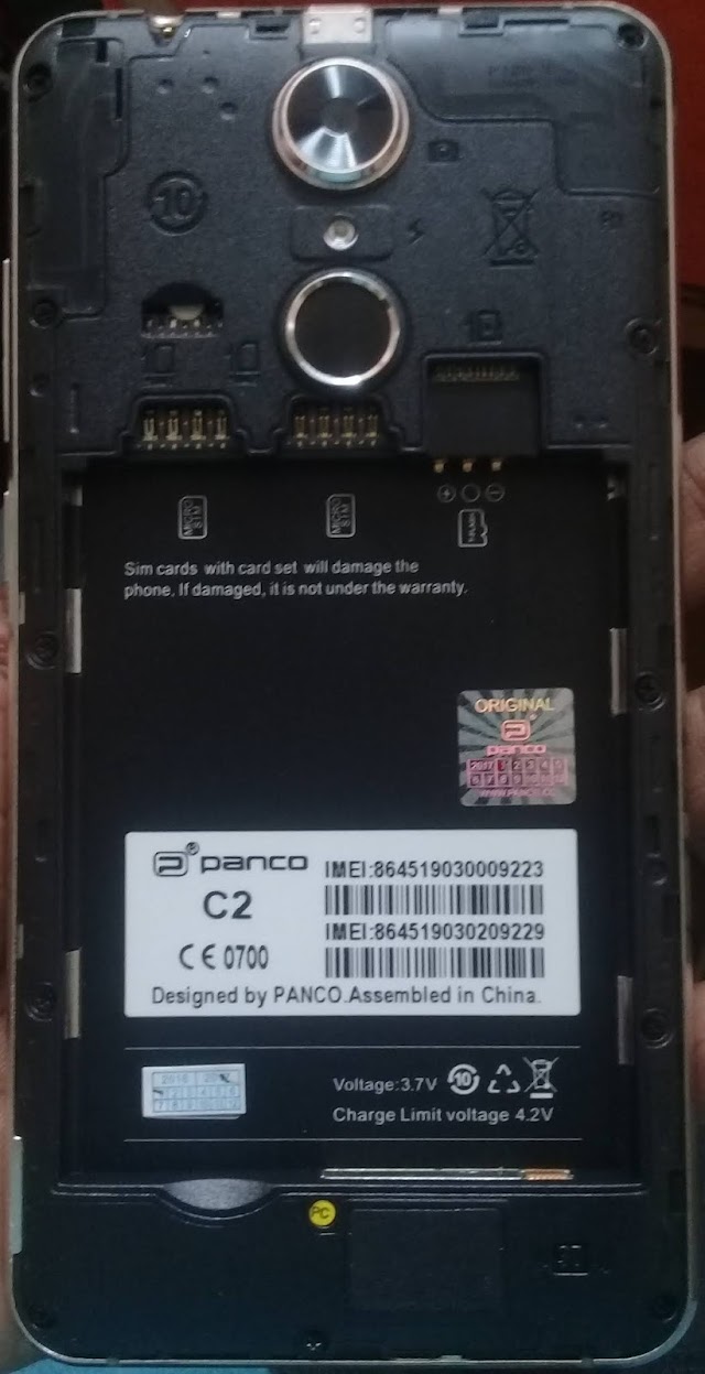 Panco C2 Flash File MT6580 6.0 (Stock ROM)